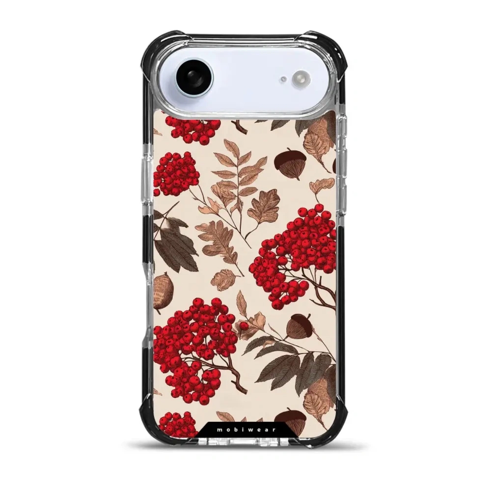 Etui ochronne do iPhone Air do MagSafe, Mobiwear Elite Bumper, jarzębina na ecru