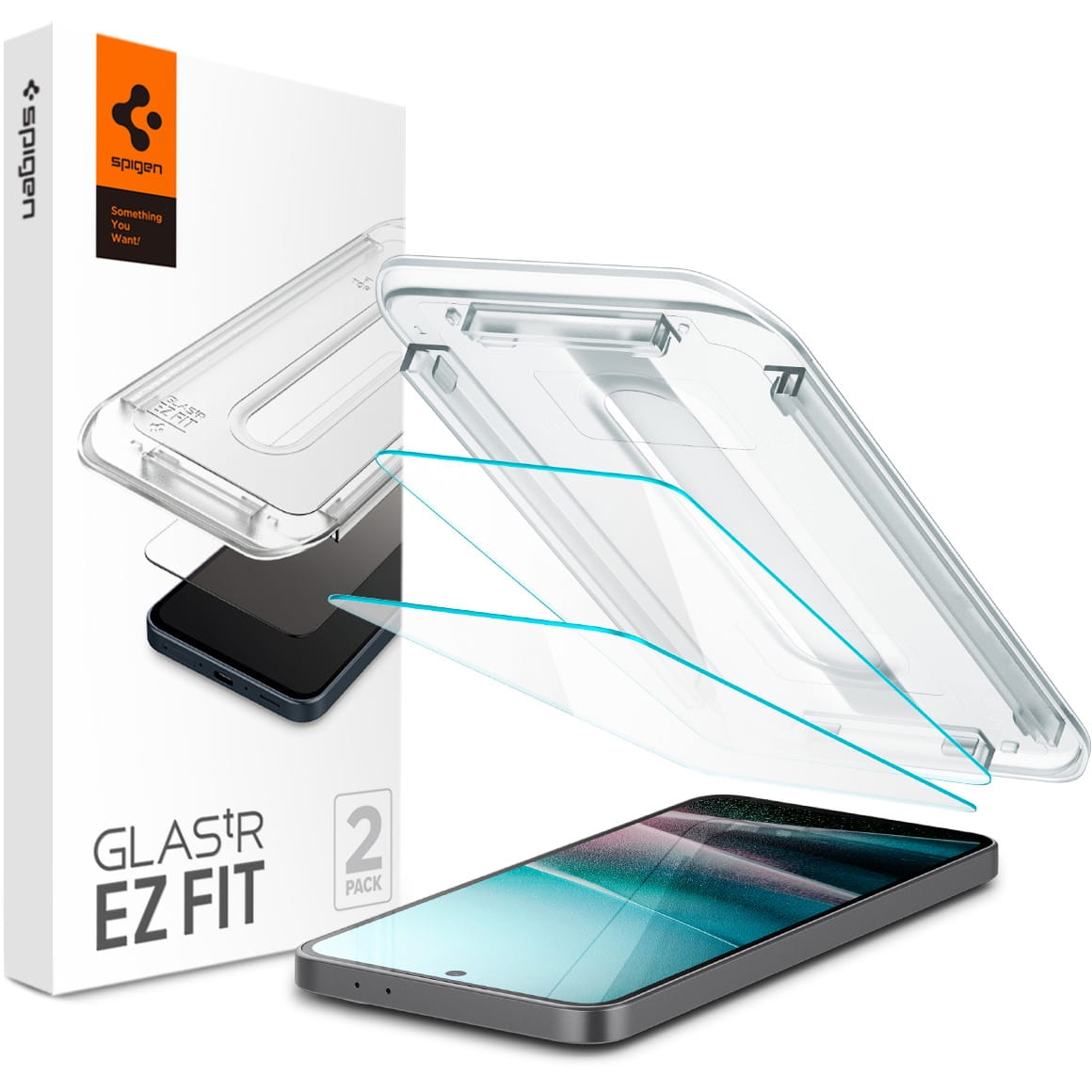 Image of Szkło do etui + Aplikator Spigen Glas.tR EZ Fit 2-Pack do Galaxy A36 5G