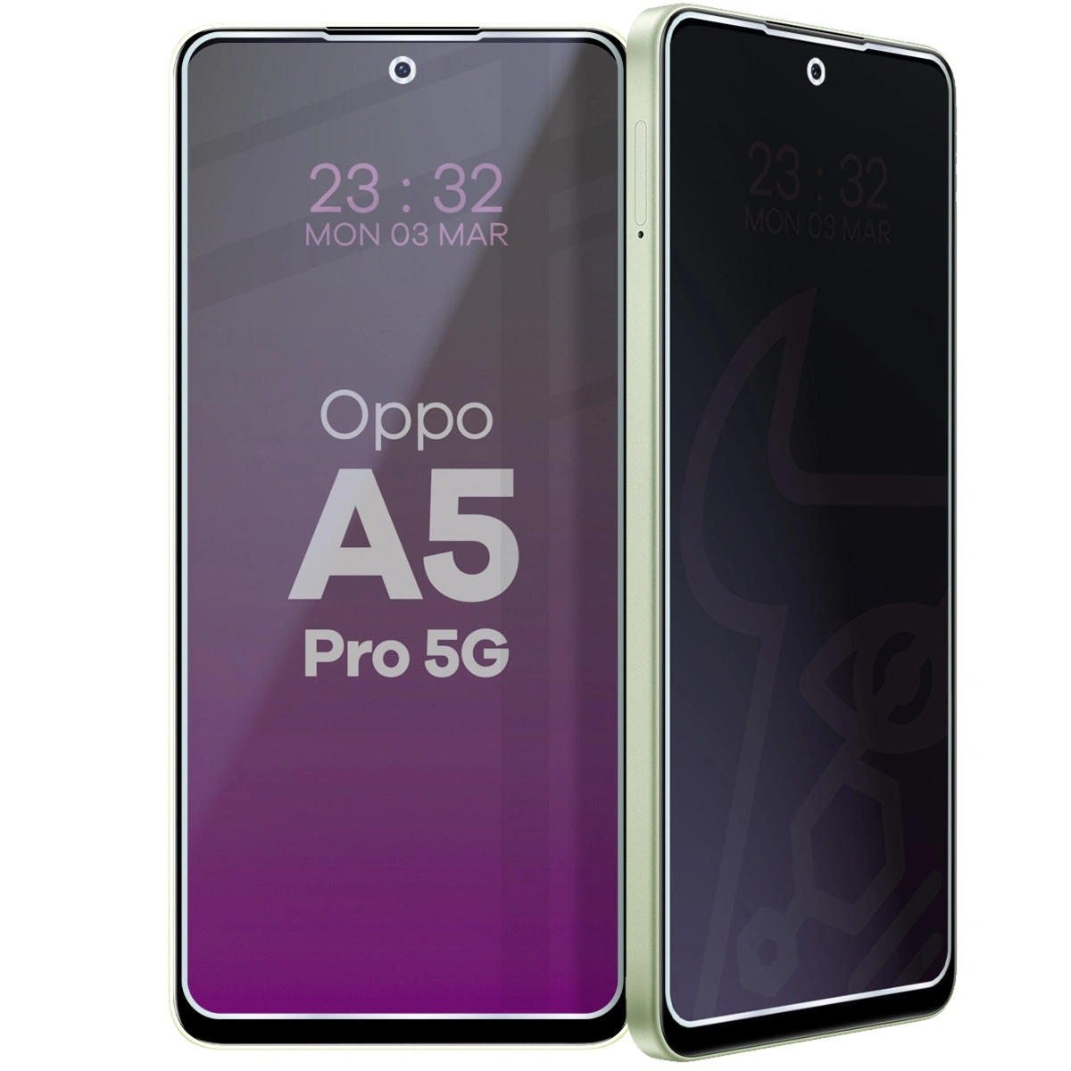 Prywatyzujące szkło hybrydowe Bizon Hybrid Shadow do Oppo A5 Pro 5G, matowe