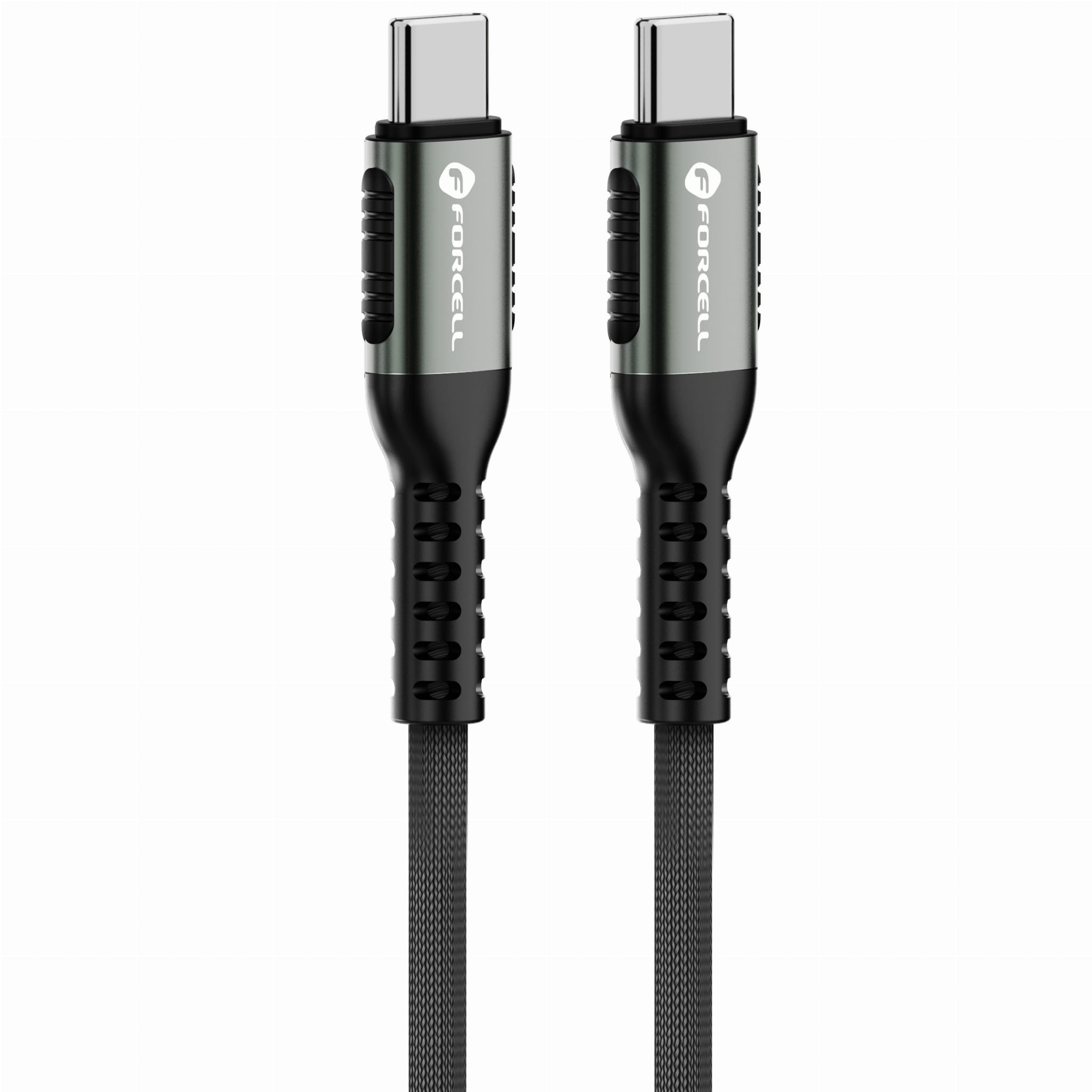 Image of Kabel Forcell F-Energy C260 USB-C do USB-C, 5A, 100W, 1,2 m, czarny