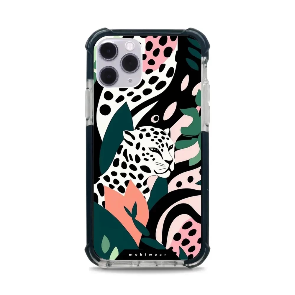 Etui ochronne do iPhone 11 Pro do MagSafe, Mobiwear Elite Bumper, tropikalny gepard