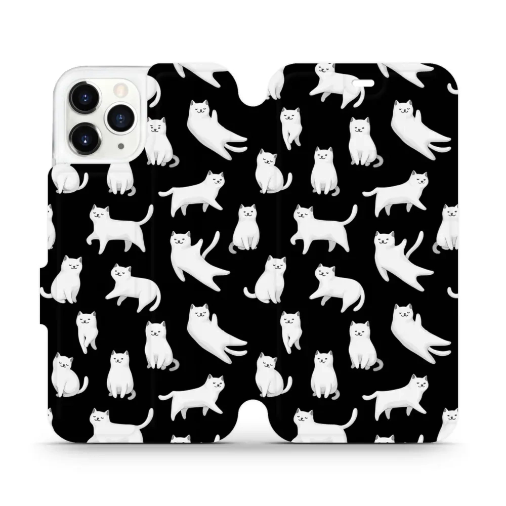 Etui z klapką do iPhone 11 Pro, Mobiwear Book, kotki luna