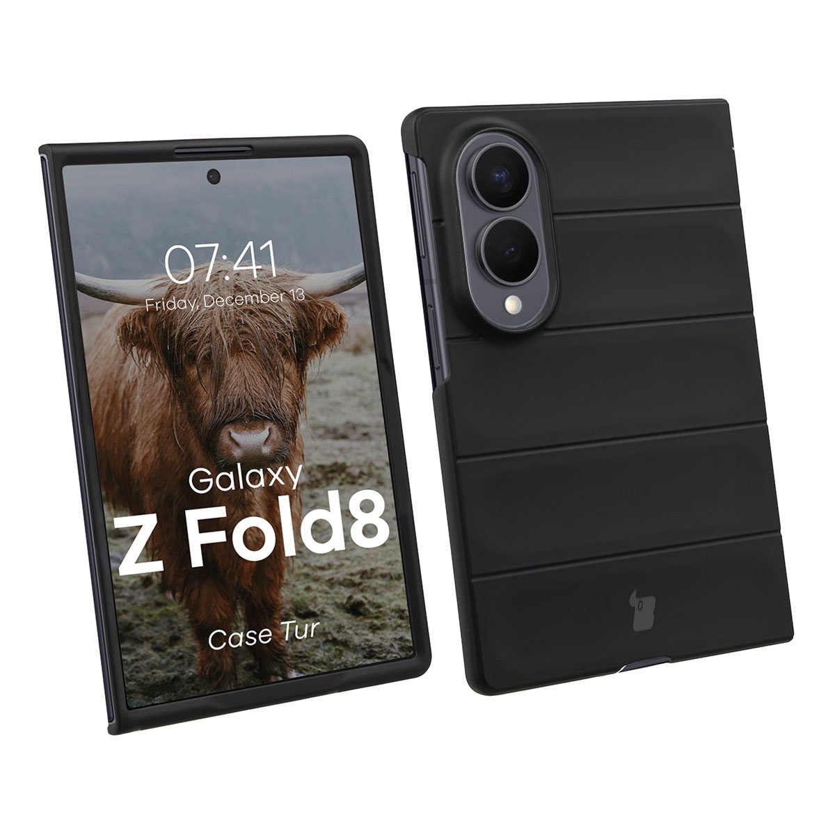 Pancerne etui Bizon Case Tur do Galaxy Z Fold8, czarne