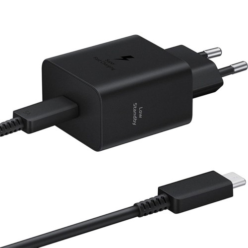 Image of Ładowarka sieciowa Samsung Power Adapter PD, PPS 45W, 1x USB-C + kabel USB-C, czarna