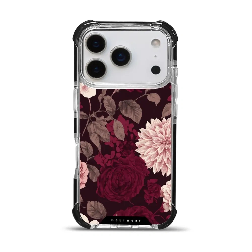Etui ochronne do iPhone 17 Pro do MagSafe, Mobiwear Elite Bumper, wino i dalie