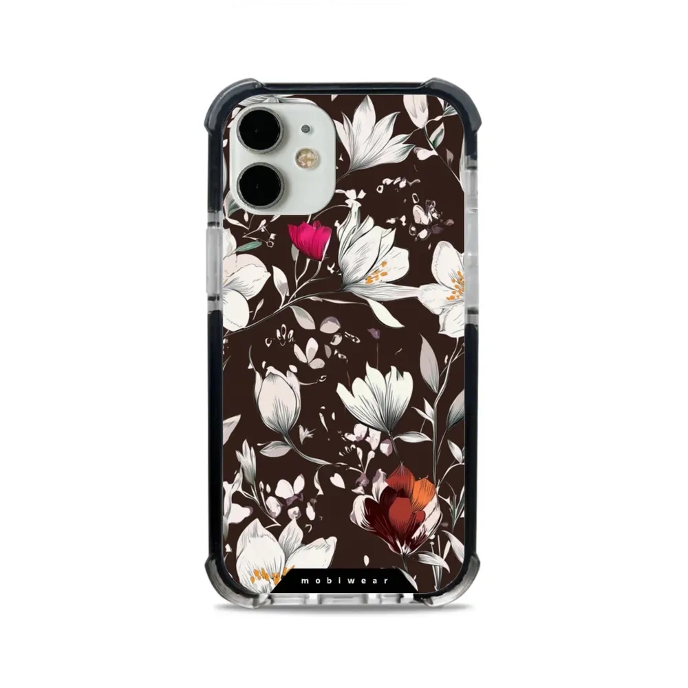 Etui ochronne do iPhone 12 Mini do MagSafe, Mobiwear Elite Bumper, nocny bukiet
