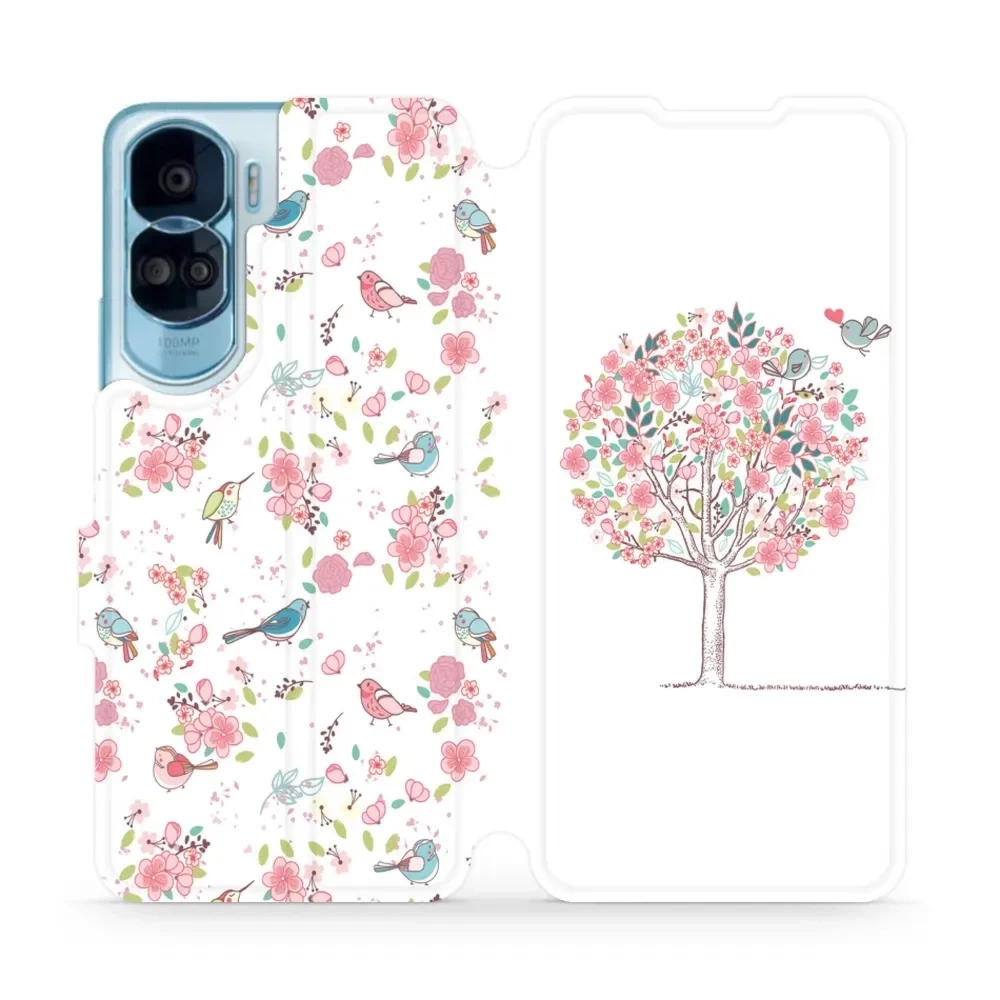 Etui z klapką do Honor 90 Lite, Mobiwear Book, różowy gaj
