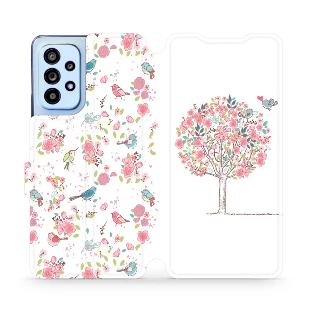 Etui z klapką do Galaxy A53 5G, Mobiwear Book, różowy gaj