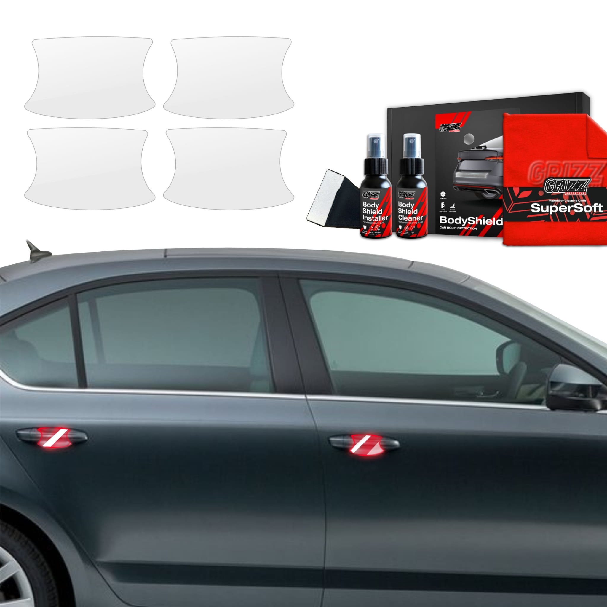 4w1 Folia ochronna pod klamki Grizz Protector do Skoda Octavia 3 (2017-2020)