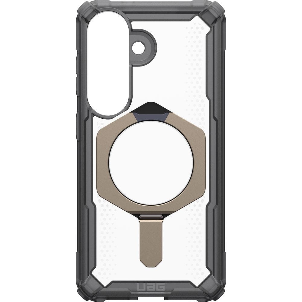 Etui pancerne Urban Armor Gear Plasma XTE Mag do MagSafe do Galaxy S26, przezroczysto-szare z tytanowym elementem