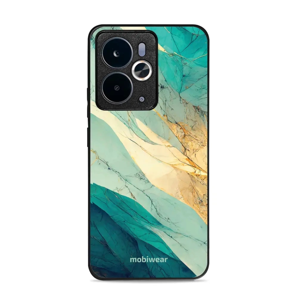 Etui ochronne do Realme 14T 5G, Mobiwear Glossy Case, turkusowy marmur