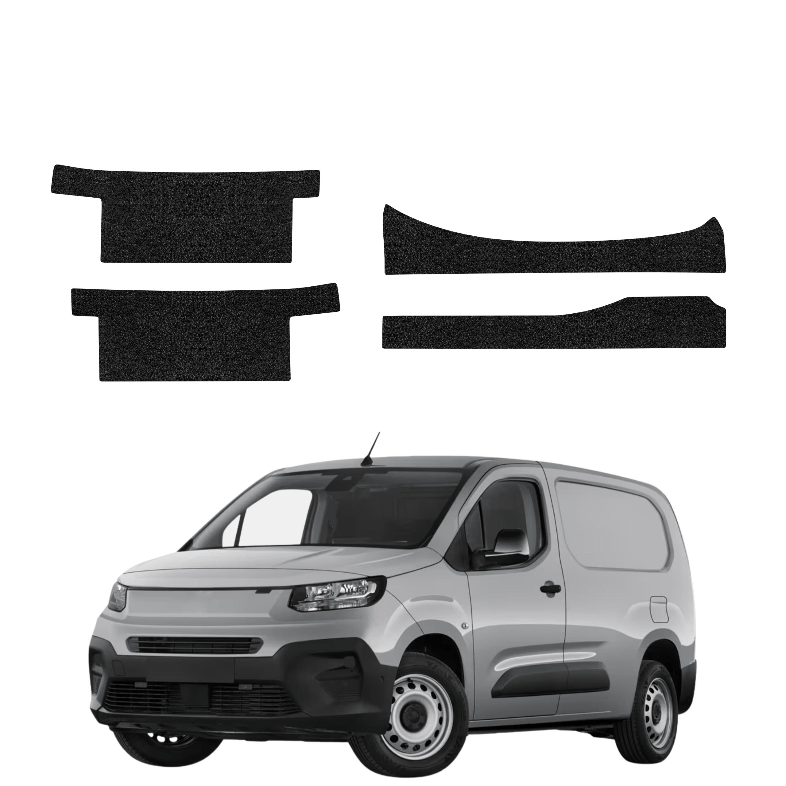 4w1 Czarna powłoka techniczna Grizz Protector na progi Fiat Doblo Cargo (2018-2026)