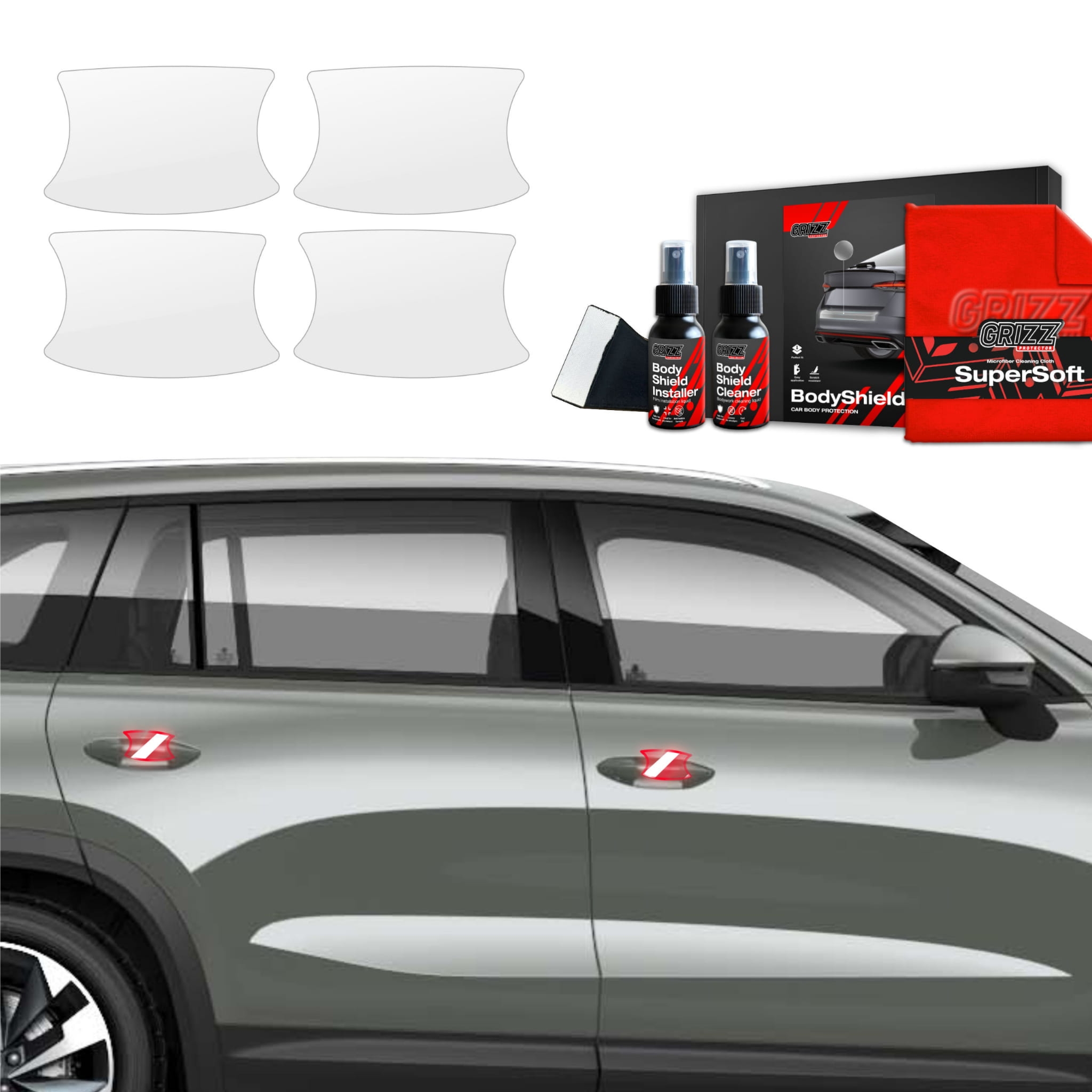 4w1 Folia ochronna Grizz Protector pod klamki do Skoda Kodiaq 2 (2024-2026)