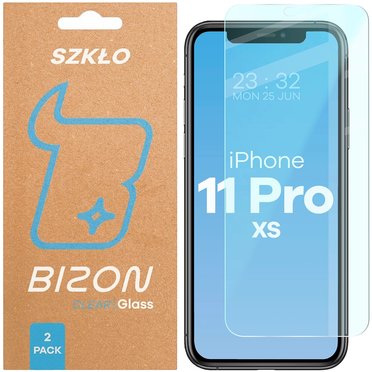 Szkło hartowane Bizon Glass Clear Duo do iPhone 11 Pro / Xs, 2 sztuki