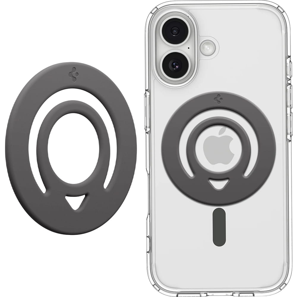 Uchwyt na palec Spigen Dual Pop MagFit Holder do MagSafe, ciemnoszary
