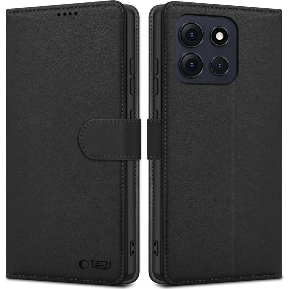 Etui z klapką Tech-Protect  Wallet do Motorola Moto G86 5G, czarne
