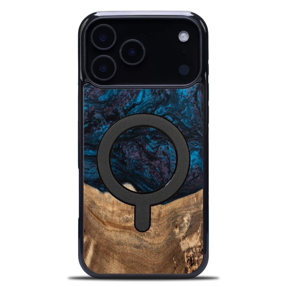 Drewniane etui do iPhone 17 Pro Max, Bewood Unique Planets Neptun do MagSafe