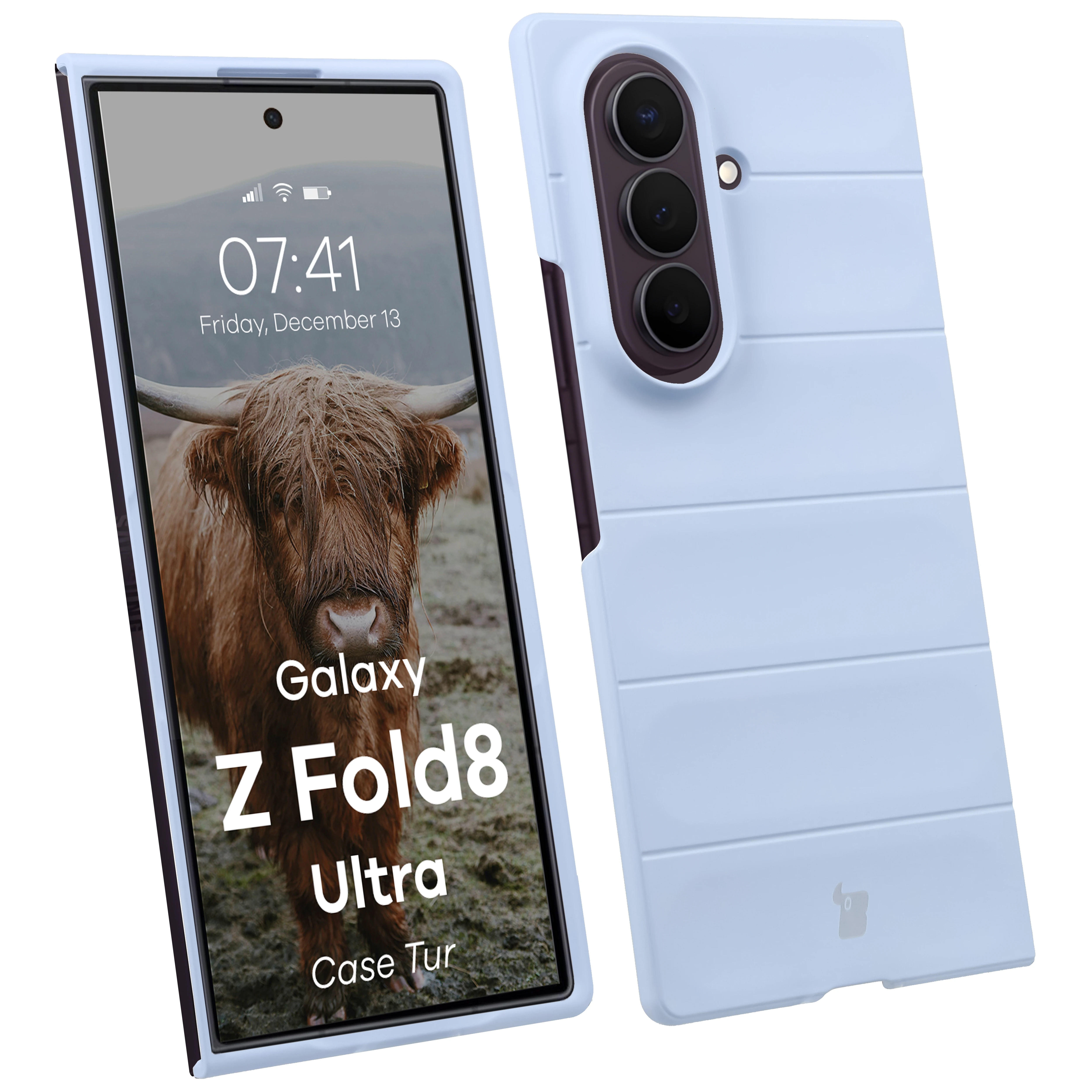 Pancerne etui Bizon Case Tur do Galaxy Z Fold8 Ultra, jasnoniebieskie