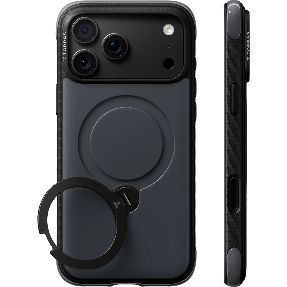 Etui Torras Ostand Q3 Rugg do iPhone 18 Pro / 17 Pro do MagSafe, czarne