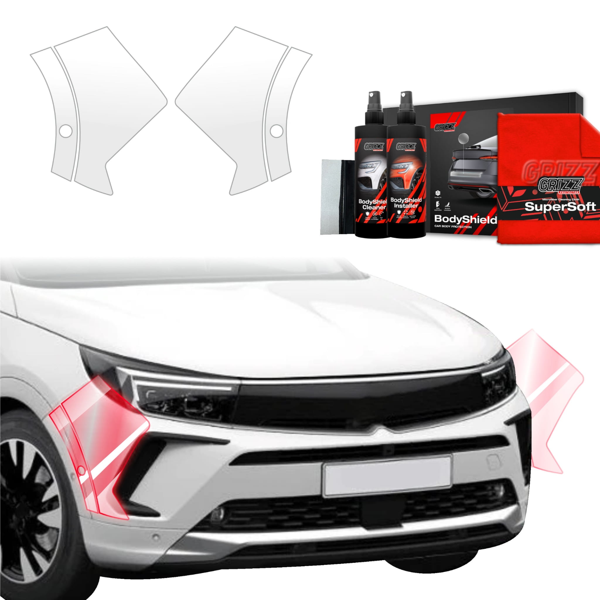 4w1 Folia ochronna na zderzak Grizz Protector do Opel Grandland (2021-2024)