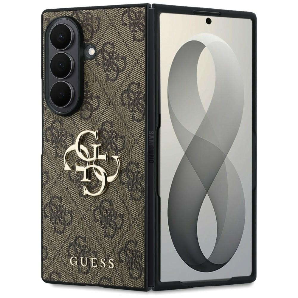 Etui Guess Hardcase 4G Big Metal Logo do Galaxy Z Fold8 Ultra, brązowe