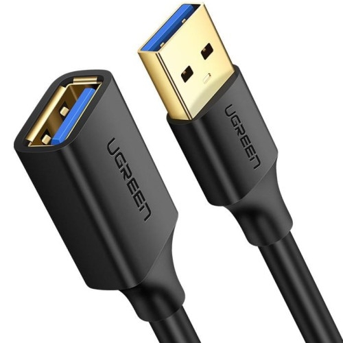 Image of Kabel przejściówka Ugreen USB 3.0 (żeński) - USB 3.0 (męski), przedłużacz 5 Gbps, 3 m, czarny