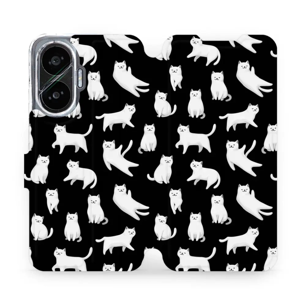 Etui z klapką do Xiaomi POCO F7, Mobiwear Book, kotki luna