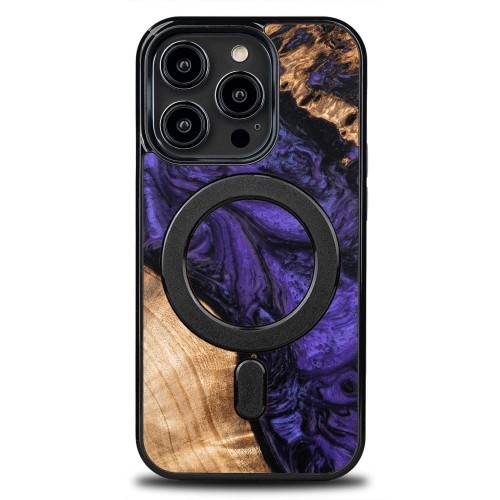 Image of Drewniane etui Bewood do iPhone 15 Pro, Violet MagSafe