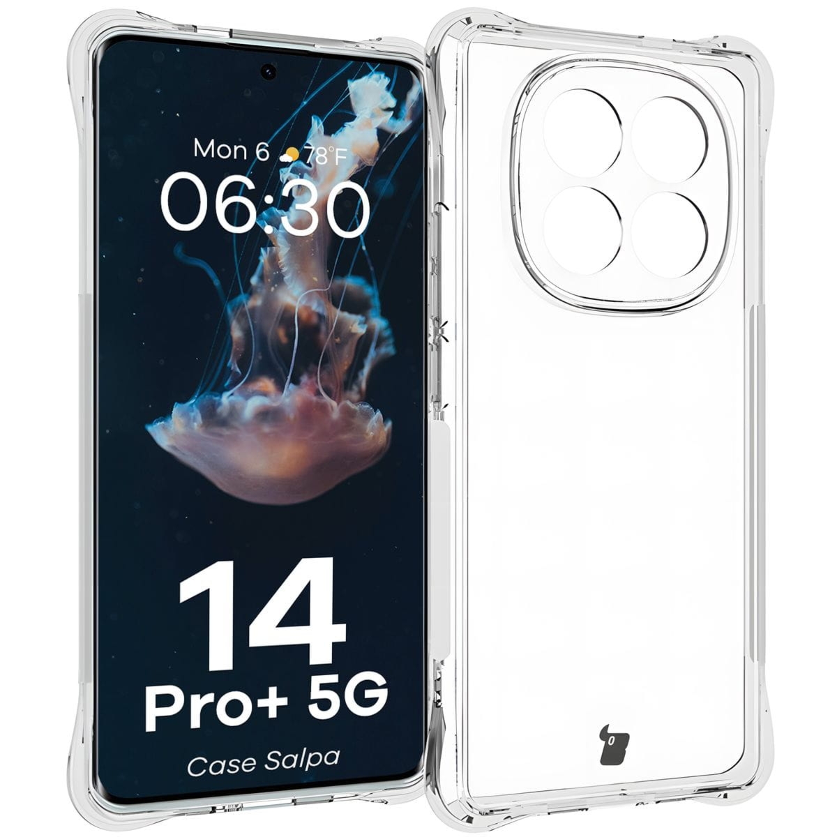 Elastyczne etui Bizon Case Salpa do Xiaomi Redmi Note 14 Pro+ 5G, przezroczyste