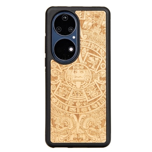 Image of Drewniane etui Bewood do Huawei P50 Pro KALENDARZ AZTECKI ANIEGRE