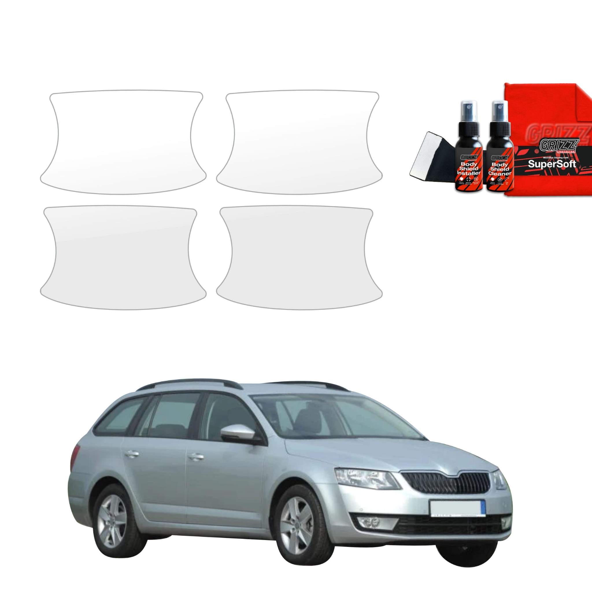 4w1 Folia ochronna pod klamki Grizz Protector do Skoda Octavia 3 Kombi 5D (2017-2020)