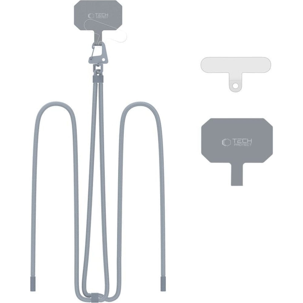 Smyczka na nadgarstek / ramię do telefonu Tech-Protect C5S Rope Crossbody Strap, szare