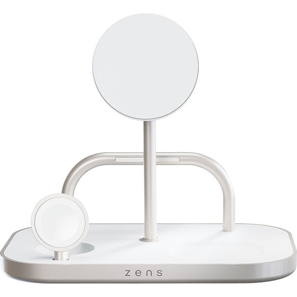 Bezprzewodowa ładowarka biurkowa ZENS 4w1 Wireless Charger 60W Qi2 / USB-C, biała