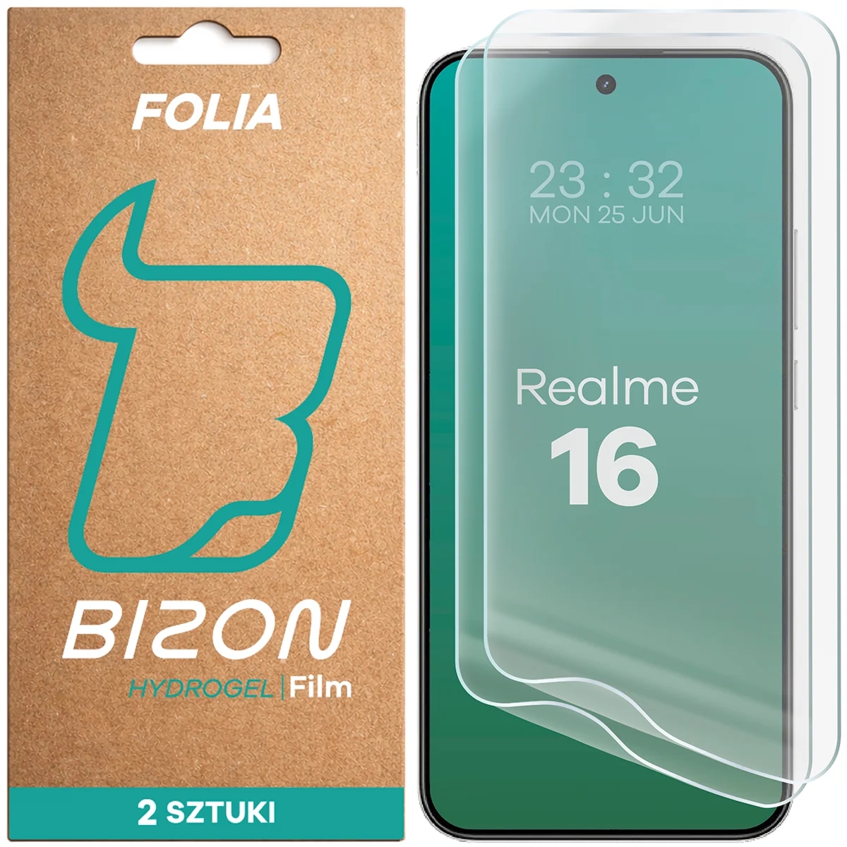 Folia hydrożelowa na ekran Bizon Film Hydrogel Front Duo do Realme 16 5G, 2 sztuki