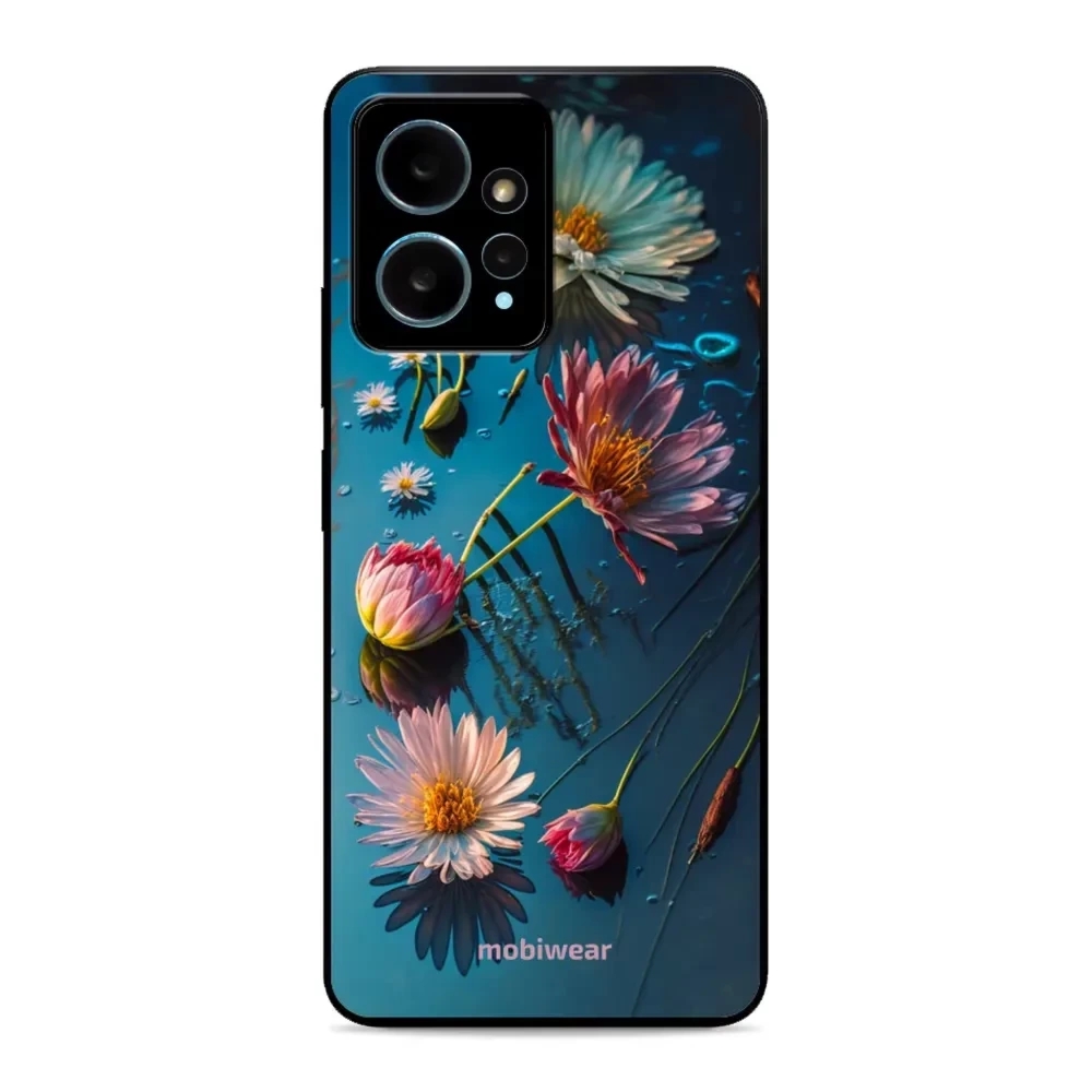 Etui ochronne do Xiaomi Redmi Note 12 4G, Mobiwear Glossy Case, niebiesko-kwieciste