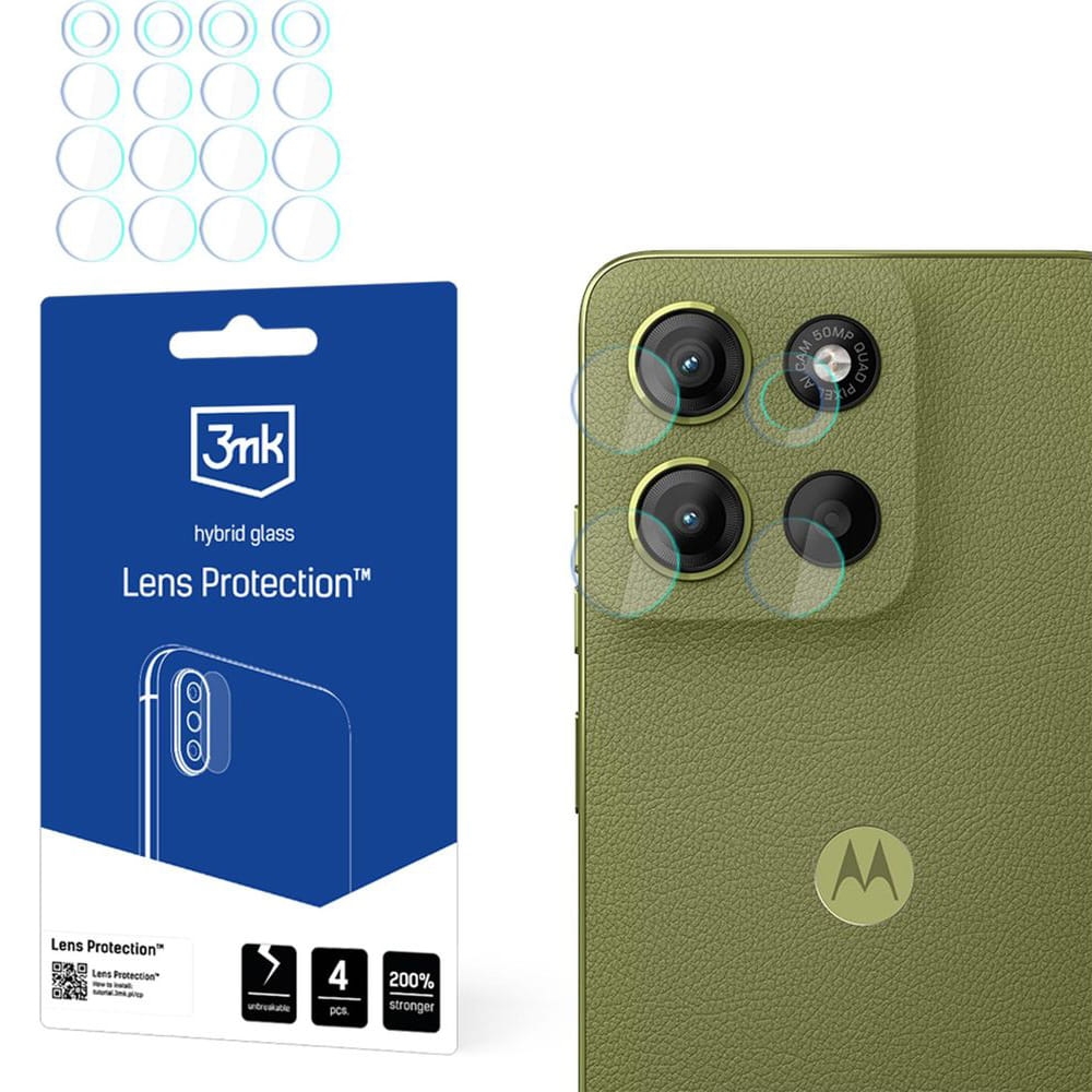 Image of Osłona na aparat 3mk Lens Protection do Motorola Moto G15 / G15 Power, 4 zestawy