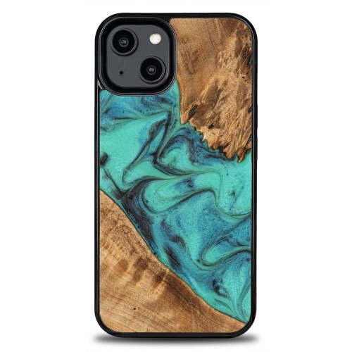 Image of Drewniane etui Bewood do iPhone 14, Turquoise