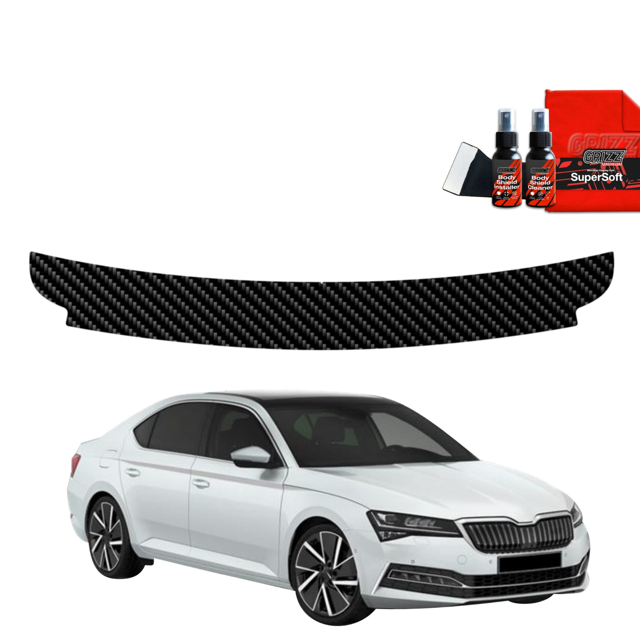 Folia karbonowa Grizz Protector na próg bagażnika do Skoda Superb 3 Liftback (2019-2023)