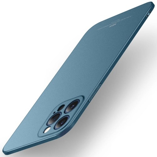 Image of Etui MSVII Precise Hole iPhone 12 Pro, matowy niebieski