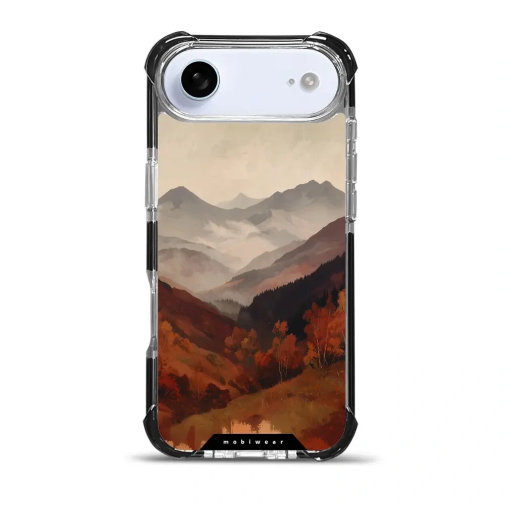 Etui ochronne do iPhone Air do MagSafe, Mobiwear Elite Bumper, mglista dolina w górach