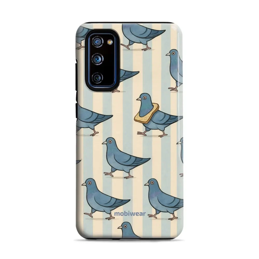 Etui ochronne do Galaxy S20 FE, Mobiwear Elite Pro, błękitne gołębie