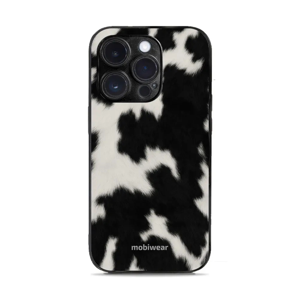 Etui ochronne do iPhone 14 Pro, Mobiwear Glossy Case, krowie futerko
