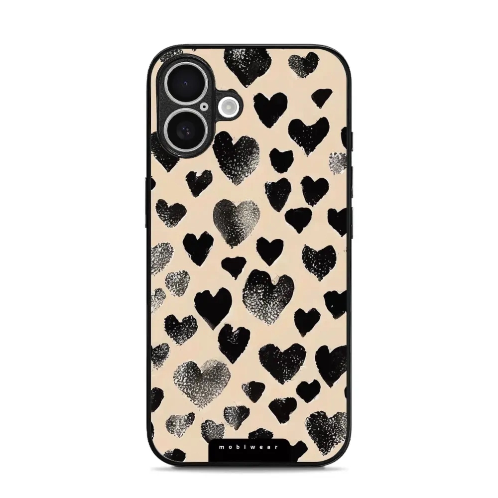 Etui ochronne do iPhone 16, Mobiwear Glossy Case, beżowa miłość
