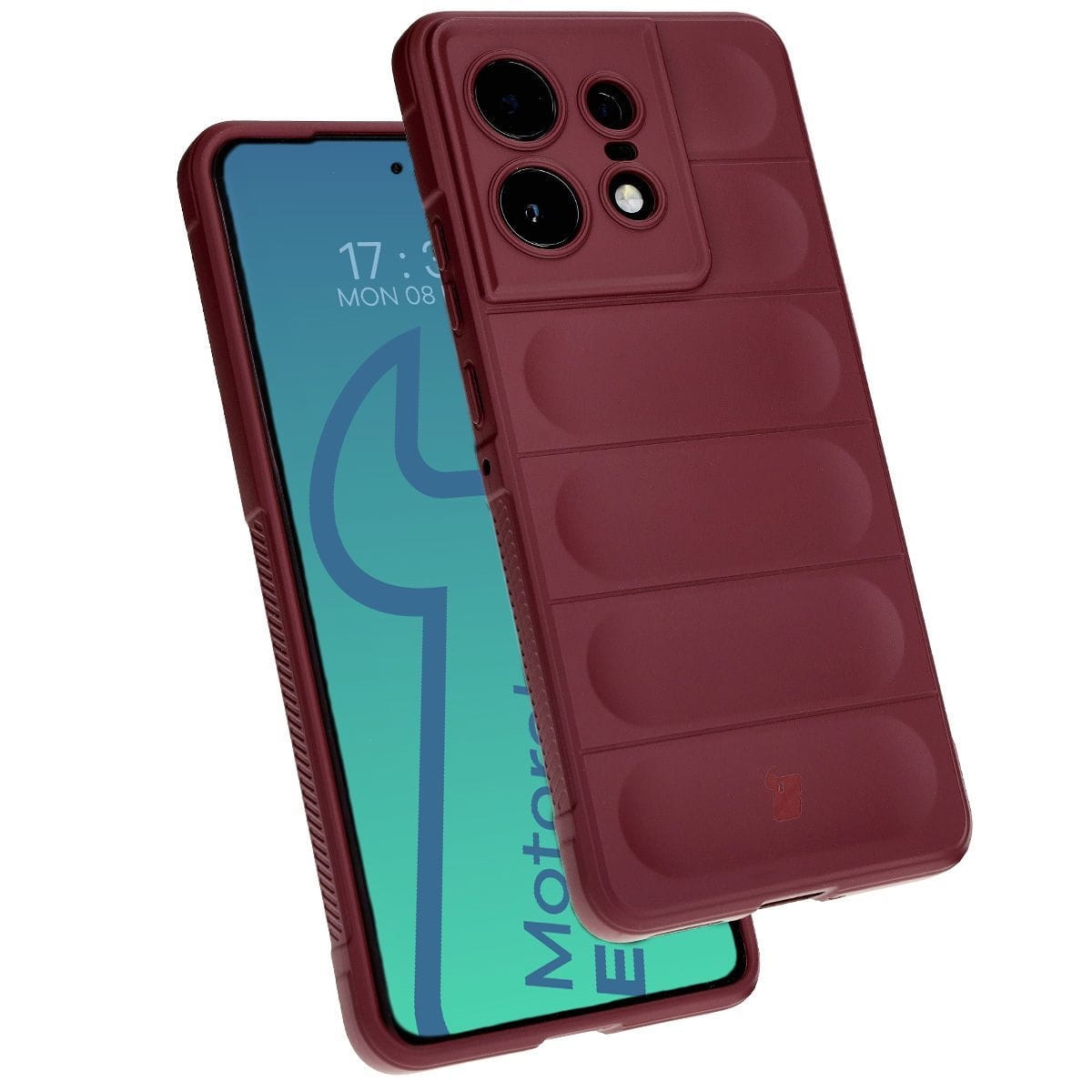 Image of Pancerne etui Bizon Case Tur do Motorola Edge 50 Pro, burgundowe