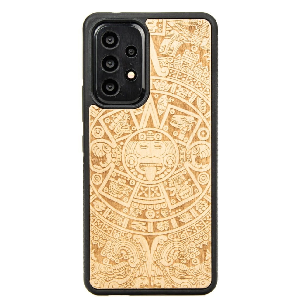 Image of Drewniane etui do Galaxy A33 5G, Bewood Kalendarz Aztecki Aniegre