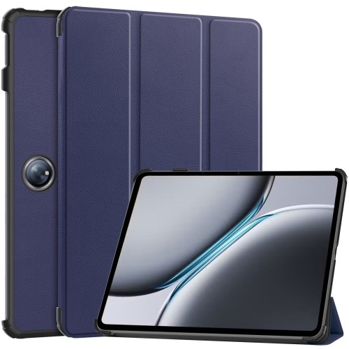Image of Etui z klapką Bizon Case Tab Croc do OnePlus Pad 2 / Pad Pro, granatowe