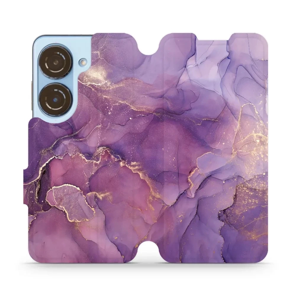 Image of Etui z klapką do Asus Zenfone 10, Mobiwear Book, fioletowe
