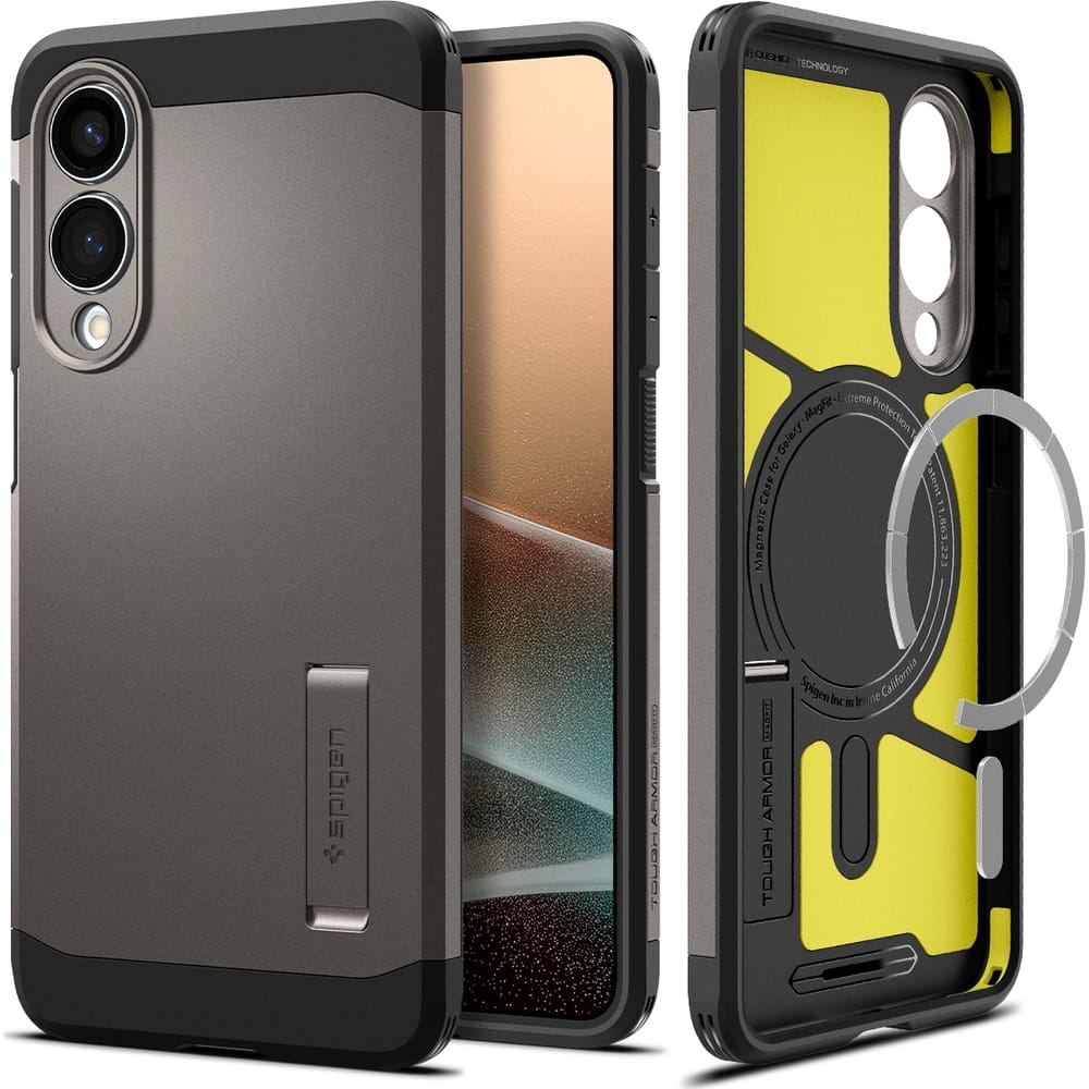 Image of Etui Spigen Tough Armor Mag do MagSafe do Galaxy S25 Edge, stalowe