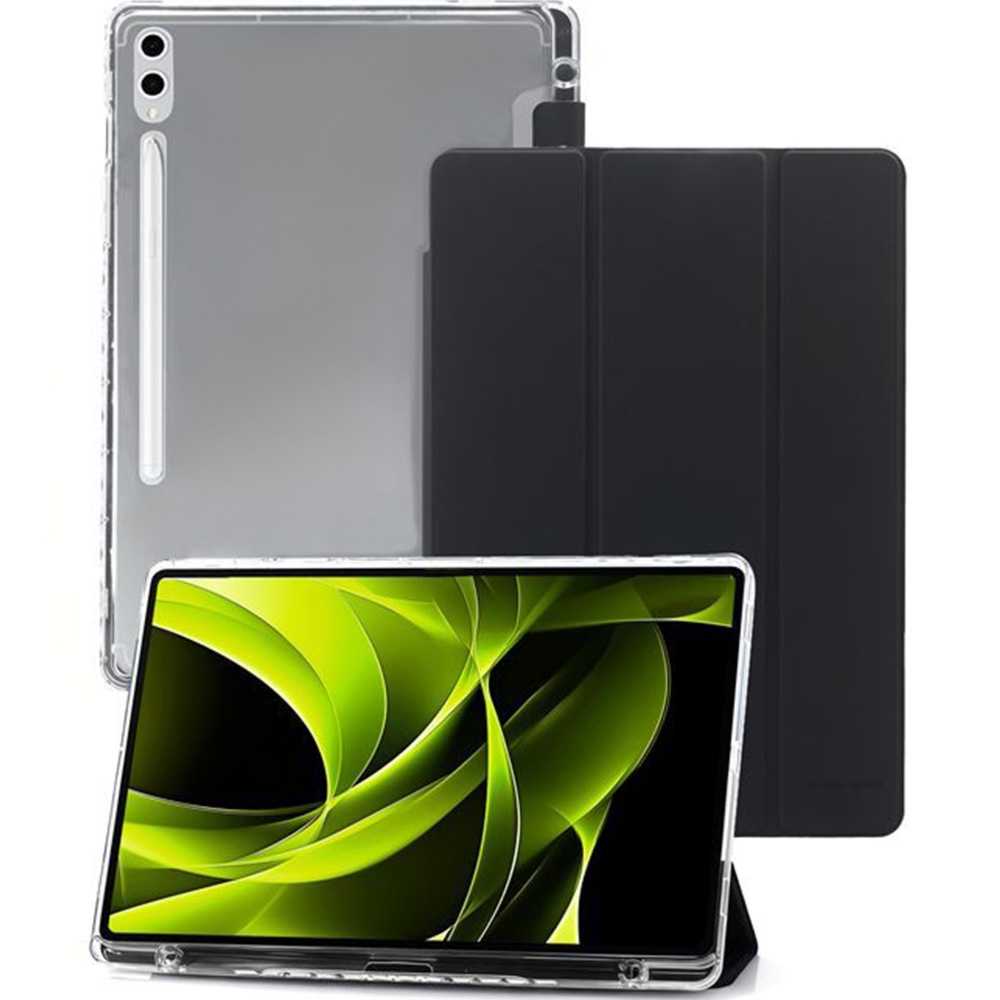 Etui Mobile Origin Easy Tablet Case do Galaxy Tab S10 Plus, czarno-przezroczyste