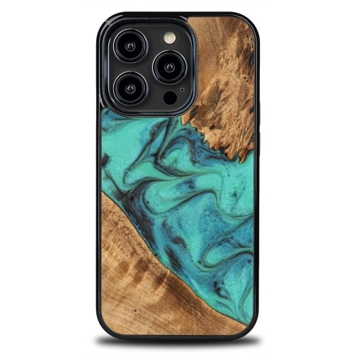 Image of Drewniane etui Bewood do iPhone 15 Pro, Turquoise